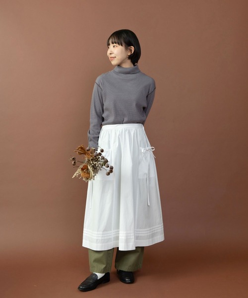 PAR ICI（パーリッシィ）の「グランジウォッシュ エプロン風レイヤードスカート（スカート・レディース・ホワイト/ベージュ系その他・FREE）」の21枚目の写真