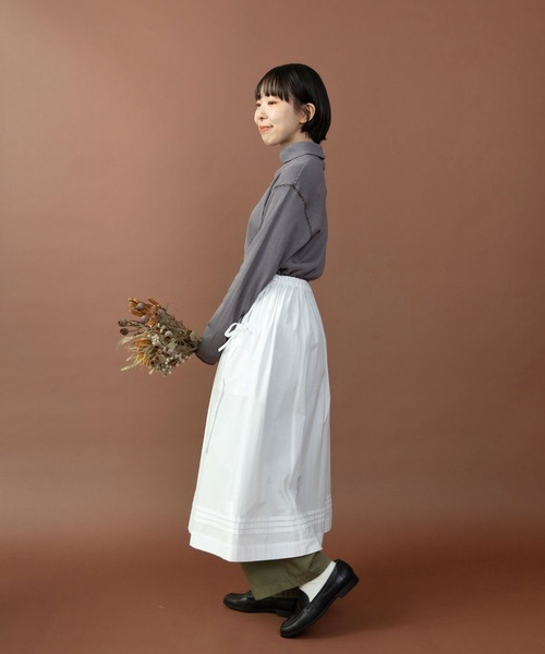 PAR ICI（パーリッシィ）の「グランジウォッシュ エプロン風レイヤードスカート（スカート・レディース・ホワイト/ベージュ系その他・FREE）」の22枚目の写真