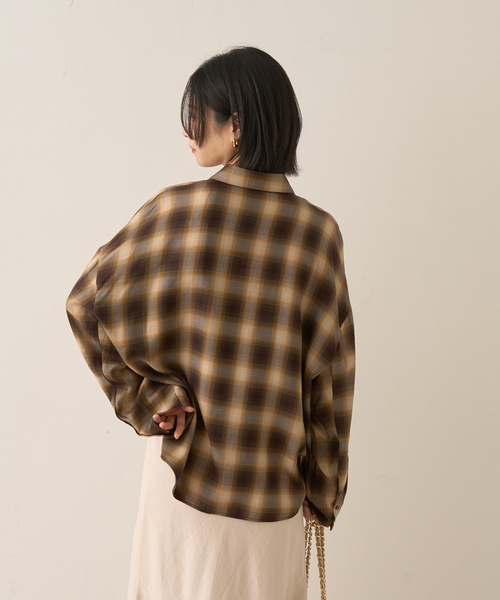 Rouge vif(ルージュヴィフ)の「オンブレーチェックシャツ(シャツ/ブラウス・レディース・ブラウン系その他/グレー系その他・フリー)」の20枚目の写真