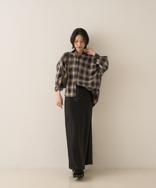Rouge vif(ルージュヴィフ)の「オンブレーチェックシャツ(シャツ/ブラウス・レディース・ブラウン系その他/グレー系その他・フリー)」の18枚目の写真