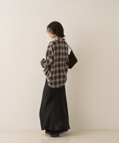 Rouge vif(ルージュヴィフ)の「オンブレーチェックシャツ(シャツ/ブラウス・レディース・ブラウン系その他/グレー系その他・フリー)」の8枚目の写真