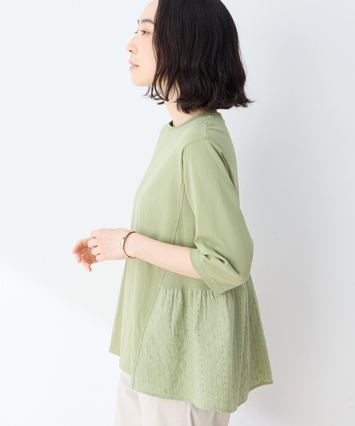 DECOY SINCE 1981(デコイシンスイチキュウハチイチ)の「裾ドッキングプルオーバー【UVカット・接触冷感】(Tシャツ/カットソー・レディース・カーキ/ネイビー・M/L/LL)」の12枚目の写真