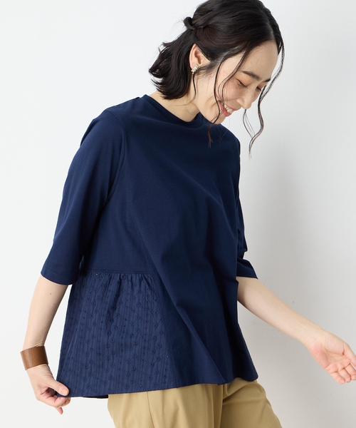 DECOY SINCE 1981(デコイシンスイチキュウハチイチ)の「裾ドッキングプルオーバー【UVカット・接触冷感】(Tシャツ/カットソー・レディース・カーキ/ネイビー・M/L/LL)」の14枚目の写真