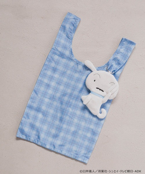 Me%（ミィパーセント）の「【クレヨンしんちゃん】ポーチ付きエコバッグ　572532（エコバッグ/サブバッグ・レディース・ホワイト/ブルー系その他/イエロー系その他/オフホワイト/その他1・FREE）」の3枚目の写真