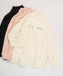 ロゴアップリケ起毛プルオーバー