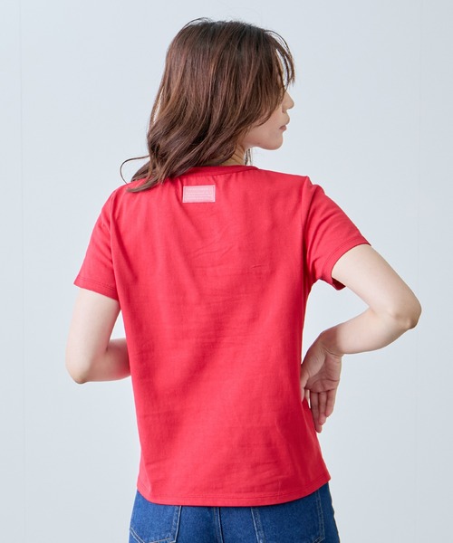 Jayro(ジャイロ)の「ベーシックTシャツ(Tシャツ/カットソー・レディース・ホワイト系その他/ダークブラウン/レッド/ベージュ/ブラック・FREE)」の9枚目の写真