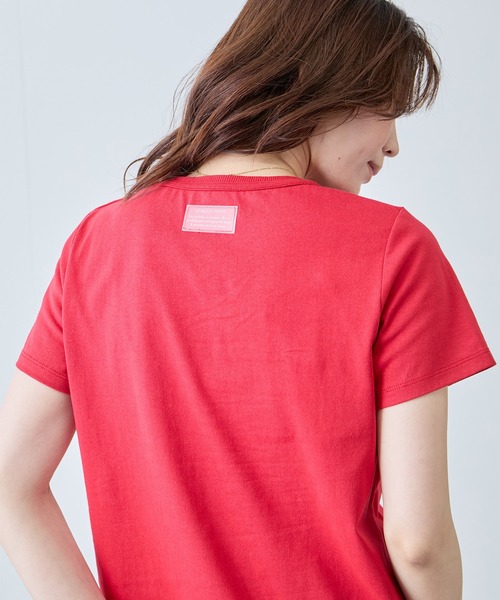 Jayro(ジャイロ)の「ベーシックTシャツ(Tシャツ/カットソー・レディース・ホワイト系その他/ダークブラウン/レッド/ベージュ/ブラック・FREE)」の10枚目の写真