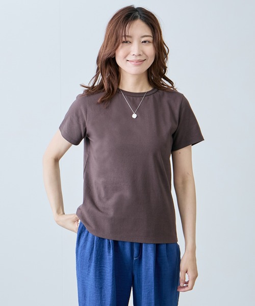 Jayro(ジャイロ)の「ベーシックTシャツ(Tシャツ/カットソー・レディース・ホワイト系その他/ダークブラウン/レッド/ベージュ/ブラック・FREE)」の14枚目の写真