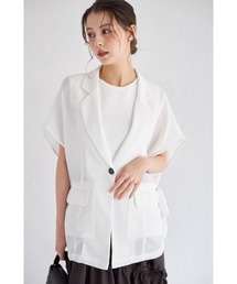 tocco closet（トッコ　クローゼット）の「【ZOZO限定】サイドリボンシアー半袖ジャケット（テーラードジャケット）」