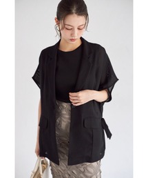 tocco closet（トッコ　クローゼット）の「【ZOZO限定】サイドリボンシアー半袖ジャケット（テーラードジャケット）」