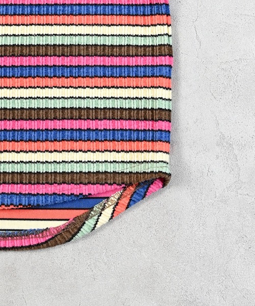 MARKEY'S（マーキーズ）の「フワリブラグランボーダーカットソ－（Tシャツ/カットソー・キッズ・イエロー系その他/ピンク系その他・80/90/95/100/110/120/130/140/150）」の4枚目の写真