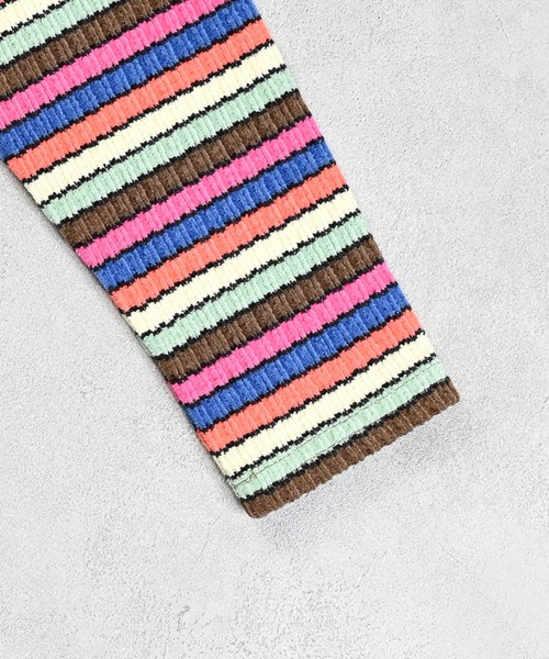 MARKEY'S（マーキーズ）の「フワリブラグランボーダーカットソ－（Tシャツ/カットソー・キッズ・イエロー系その他/ピンク系その他・80/90/95/100/110/120/130/140/150）」の16枚目の写真