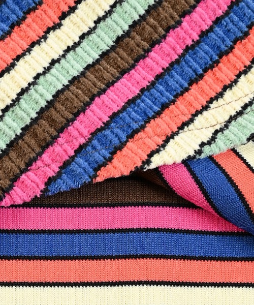 MARKEY'S（マーキーズ）の「フワリブラグランボーダーカットソ－（Tシャツ/カットソー・キッズ・イエロー系その他/ピンク系その他・80/90/95/100/110/120/130/140/150）」の9枚目の写真