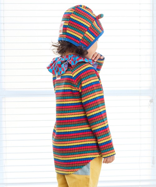 MARKEY'S（マーキーズ）の「フワリブラグランボーダーカットソ－（Tシャツ/カットソー・キッズ・イエロー系その他/ピンク系その他・80/90/95/100/110/120/130/140/150）」の17枚目の写真