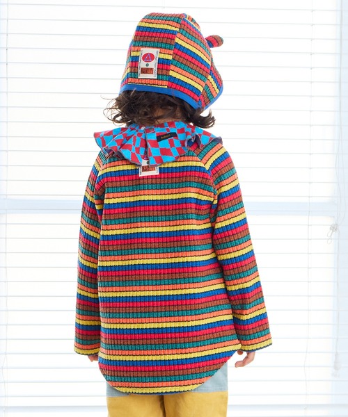 MARKEY'S（マーキーズ）の「フワリブラグランボーダーカットソ－（Tシャツ/カットソー・キッズ・イエロー系その他/ピンク系その他・80/90/95/100/110/120/130/140/150）」の10枚目の写真