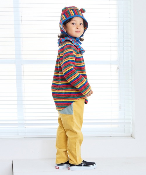 MARKEY'S（マーキーズ）の「フワリブラグランボーダーカットソ－（Tシャツ/カットソー・キッズ・イエロー系その他/ピンク系その他・80/90/95/100/110/120/130/140/150）」の12枚目の写真