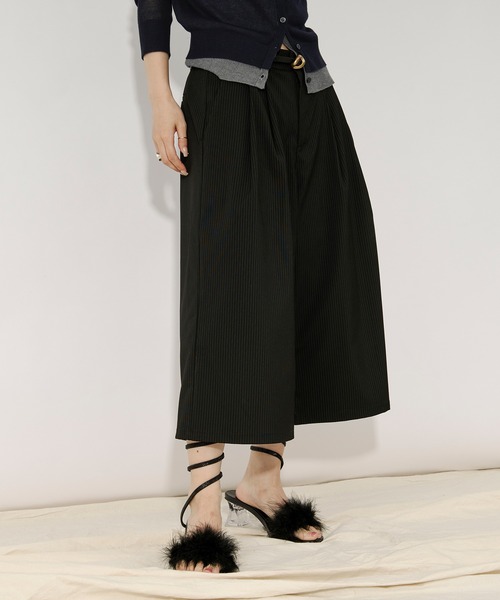 Ezick（エジック）の「Barmuda pants ピンストライプハーフパンツ/setup対応（その他パンツ・レディース・グレー/ブラック・FREE）」の19枚目の写真