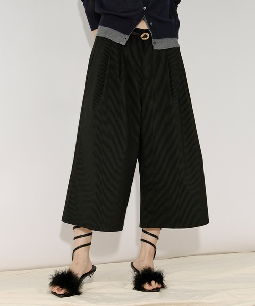 Ezick（エジック）の「Barmuda pants ピンストライプハーフパンツ/setup対応（その他パンツ・レディース・グレー/ブラック・FREE）」の18枚目の写真