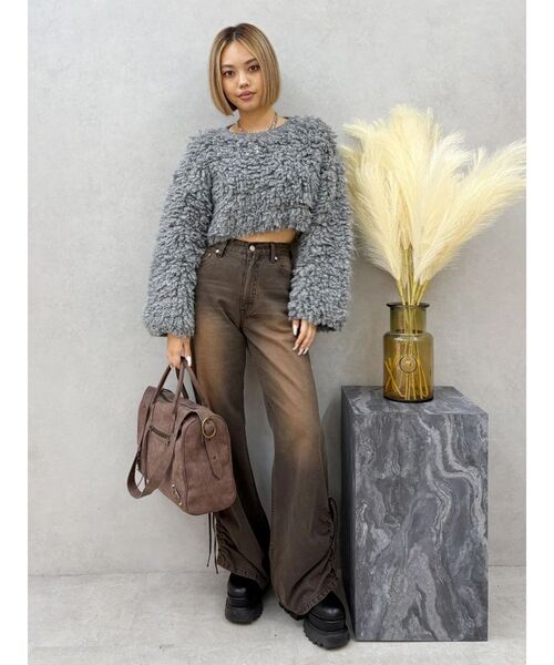 EVRIS（エヴリス）の「フェイクレザーボーホーBIG BAG（ボストンバッグ・レディース・ブラウン/ブラック・FREE）」の18枚目の写真