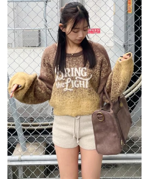 EVRIS（エヴリス）の「フェイクレザーボーホーBIG BAG（ボストンバッグ・レディース・ブラウン/ブラック・FREE）」の3枚目の写真