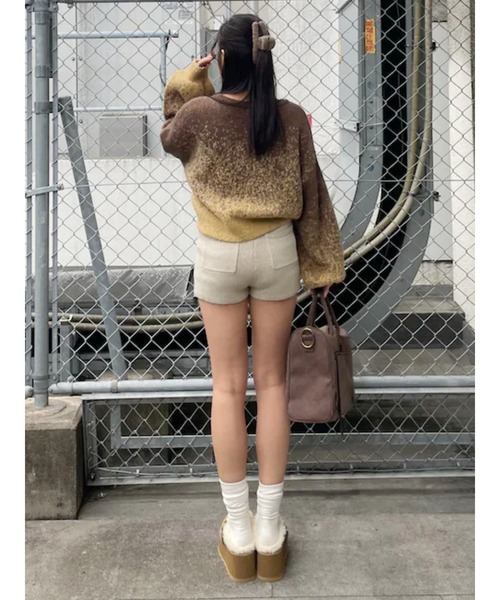 EVRIS（エヴリス）の「フェイクレザーボーホーBIG BAG（ボストンバッグ・レディース・ブラウン/ブラック・FREE）」の5枚目の写真