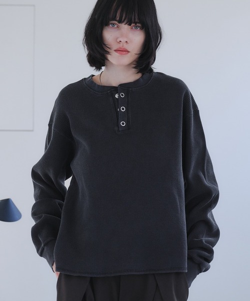 WAFFLE HENLEY T-SHIRT/ワッフルヘンリーネックTシャツ（Tシャツ