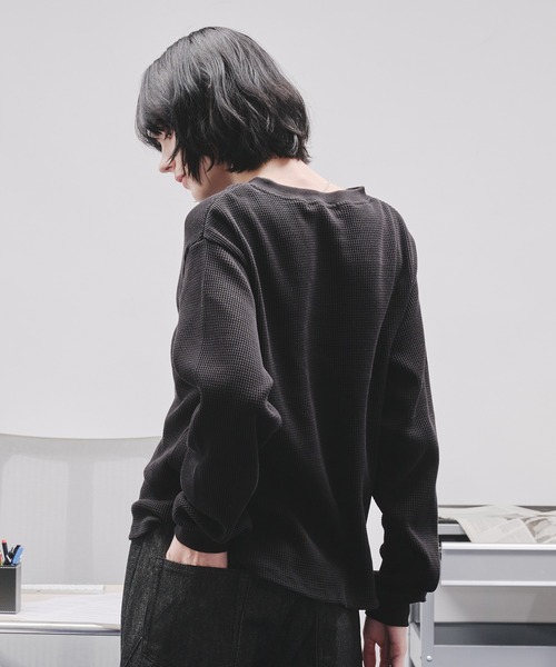 WAFFLE HENLEY T-SHIRT/ワッフルヘンリーネックTシャツ（Tシャツ