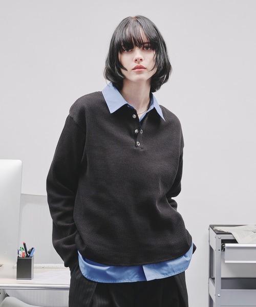 タグ付き新品　ドゥーズイエムクラス　ヘンリーネックカットソー　ワッフル 2022年✨Deuxieme Classe ワッフルTシャツ ヘンリーネック