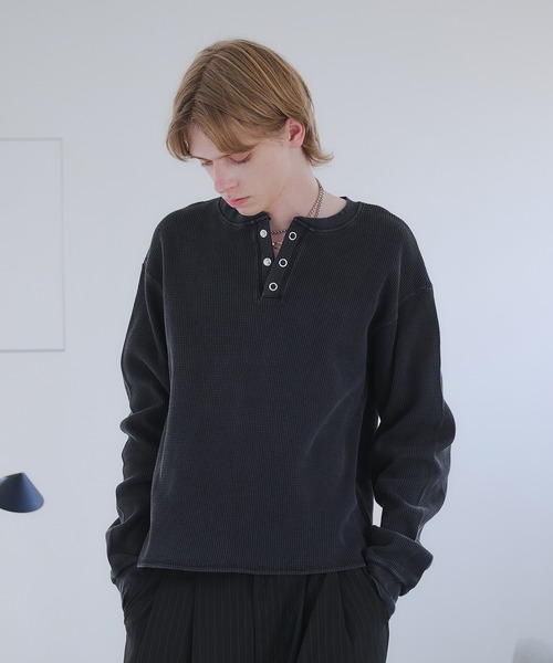 WAFFLE HENLEY T-SHIRT/ワッフルヘンリーネックTシャツ（Tシャツ