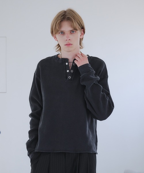 WAFFLE HENLEY T-SHIRT/ワッフルヘンリーネックTシャツ（Tシャツ