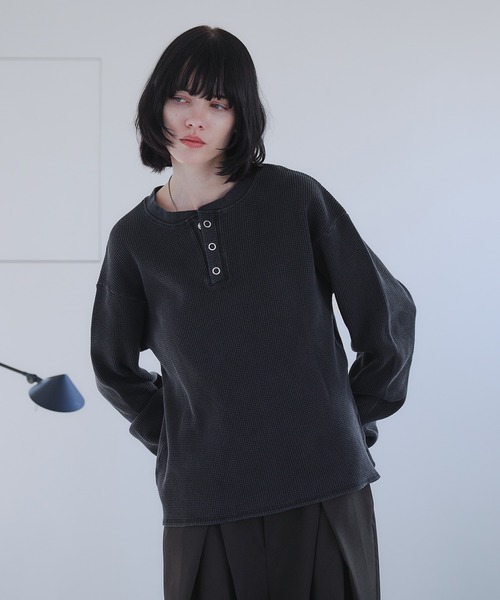 WAFFLE HENLEY T-SHIRT/ワッフルヘンリーネックTシャツ（Tシャツ