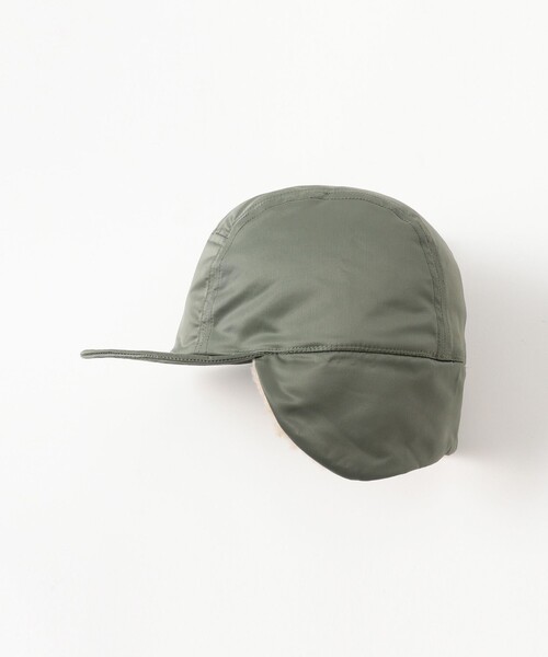 BEAMS BOY（ビームスボーイ）の「【2/5再値下げ】【別注】cableami / ミリタリー ボア キャップ（キャップ・レディース・ブラック/オリーブ・ONE SIZE）」の6枚目の写真