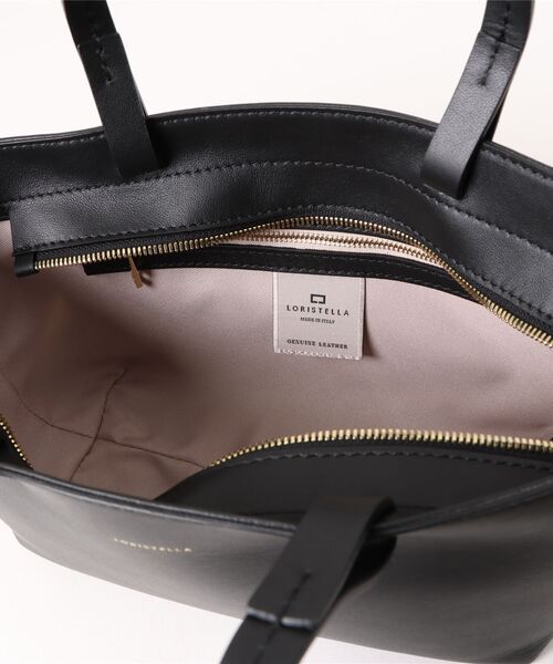 LORISTELLA（ロリステッラ）の「【LORISTELLA】ベーシックレザーハンドバッグ(Q56473)（ハンドバッグ・レディース・ブラック/キャメル・ALL）」の5枚目の写真