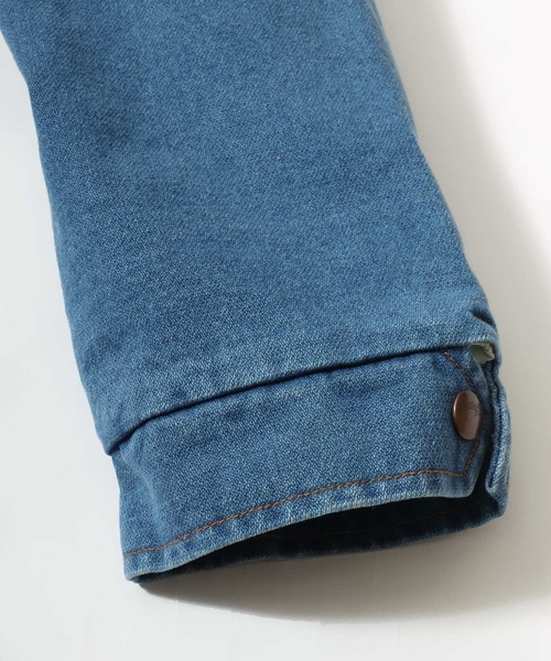 Wrangler(ラングラー)の「Wrangler/ラングラー Denim Boa Trucker Jacket 227MJL/裏ボア 襟コーデュロイ デニムトラッカージャケット/レディース メンズ(デニムジャケット・メンズ・ワンウォッシュ/インディゴブルー/ブラック・XL/L/M)」の11枚目の写真