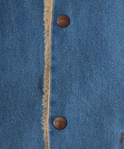 Wrangler(ラングラー)の「Wrangler/ラングラー Denim Boa Trucker Jacket 227MJL/裏ボア 襟コーデュロイ デニムトラッカージャケット/レディース メンズ(デニムジャケット・メンズ・ワンウォッシュ/インディゴブルー/ブラック・XL/L/M)」の7枚目の写真