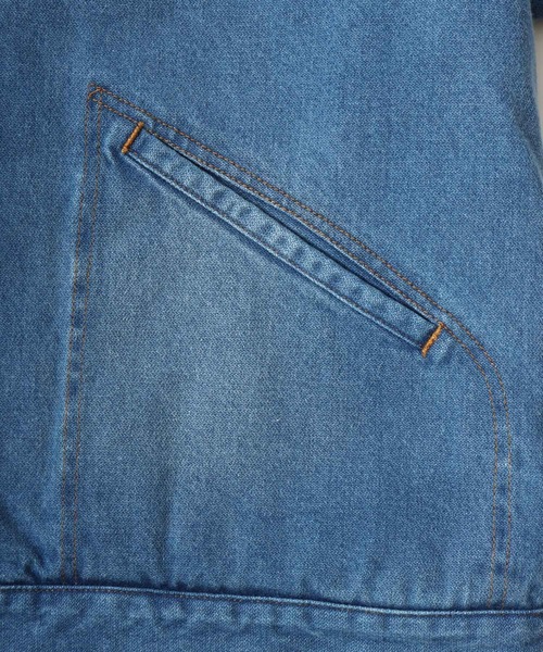 Wrangler(ラングラー)の「Wrangler/ラングラー Denim Boa Trucker Jacket 227MJL/裏ボア 襟コーデュロイ デニムトラッカージャケット/レディース メンズ(デニムジャケット・メンズ・ワンウォッシュ/インディゴブルー/ブラック・XL/L/M)」の8枚目の写真