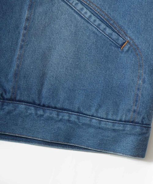 Wrangler(ラングラー)の「Wrangler/ラングラー Denim Boa Trucker Jacket 227MJL/裏ボア 襟コーデュロイ デニムトラッカージャケット/レディース メンズ(デニムジャケット・メンズ・ワンウォッシュ/インディゴブルー/ブラック・XL/L/M)」の9枚目の写真