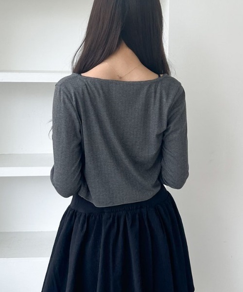 archives(アルシーヴ)の「針抜きカットカーディガン(カーディガン/ボレロ・レディース・ブラック/アイボリー/チャコールグレー・MEDIUM)」の20枚目の写真