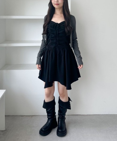 archives(アルシーヴ)の「針抜きカットカーディガン(カーディガン/ボレロ・レディース・ブラック/アイボリー/チャコールグレー・MEDIUM)」の21枚目の写真