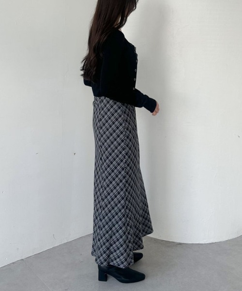 archives(アルシーヴ)の「針抜きカットカーディガン(カーディガン/ボレロ・レディース・ブラック/アイボリー/チャコールグレー・MEDIUM)」の16枚目の写真