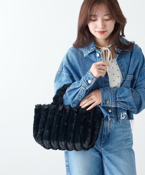 MAGASIN DE MODE Chou Chou(マガジンデモードシュシュ)の「【MAGASIN DE MODE Chou Chou】モコモコ ファートート SNBD(トートバッグ・レディース・アイボリー/ブラック/グレー/モカ・FREE)」の19枚目の写真