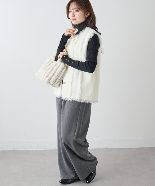 MAGASIN DE MODE Chou Chou(マガジンデモードシュシュ)の「【MAGASIN DE MODE Chou Chou】モコモコ ファートート SNBD(トートバッグ・レディース・アイボリー/ブラック/グレー/モカ・FREE)」の16枚目の写真