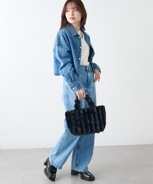 MAGASIN DE MODE Chou Chou(マガジンデモードシュシュ)の「【MAGASIN DE MODE Chou Chou】モコモコ ファートート SNBD(トートバッグ・レディース・アイボリー/ブラック/グレー/モカ・FREE)」の12枚目の写真