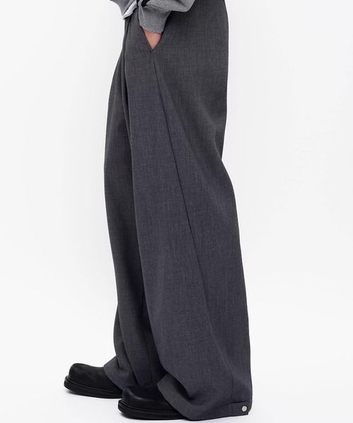 MASONPRINCE(メイソンプリンス)の「ルーズフィット 1タック ハイウエスト スラックス SK2114【MASONPRINCE】【2025AW】(スラックス・メンズ・グレー/ブラック・L/M/S)」の5枚目の写真