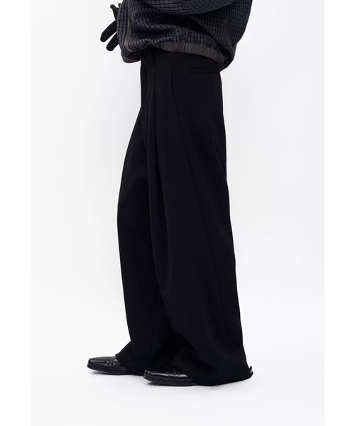 MASONPRINCE(メイソンプリンス)の「ルーズフィット 1タック ハイウエスト スラックス SK2114【MASONPRINCE】【2025AW】(スラックス・メンズ・グレー/ブラック・L/M/S)」の10枚目の写真