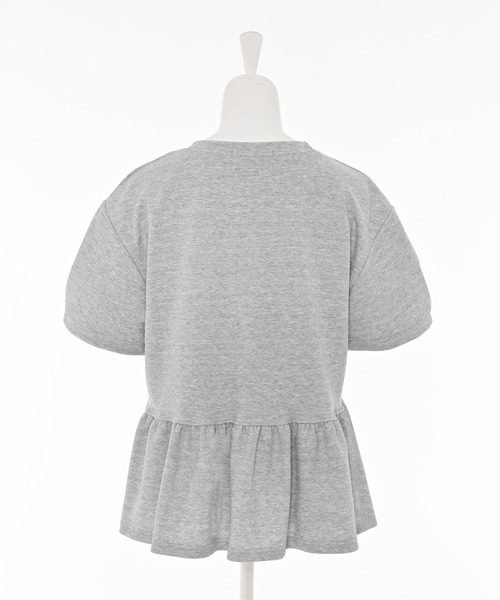 Narcissus(ナルシス)の「パフペプラムスウェットTシャツ フリルスウェット(Tシャツ/カットソー・レディース・グレー/ブラック・FREE)」の9枚目の写真