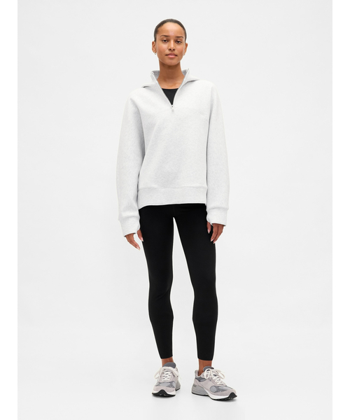 GAP(ギャップ)の「GapFit オーバーサイズ 1/4ジップアップパーカー(パーカー・レディース・グレー/ブラック・XS/M/S/L/XXS)」の4枚目の写真