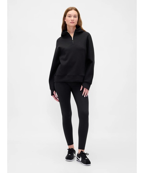 GAP(ギャップ)の「GapFit オーバーサイズ 1/4ジップアップパーカー(パーカー・レディース・グレー/ブラック・XS/M/S/L/XXS)」の9枚目の写真