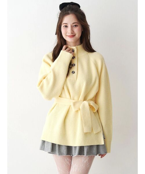 CALNAMUR（カルナムール）の「マルチウェイリボンニット（ニット/セーター・レディース・レッド/グレー/ライトイエロー・FREE）」の12枚目の写真