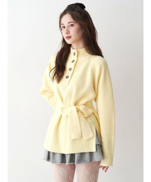 CALNAMUR（カルナムール）の「マルチウェイリボンニット（ニット/セーター・レディース・レッド/グレー/ライトイエロー・FREE）」の15枚目の写真